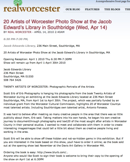 Real Worcester 20 Artists Show
